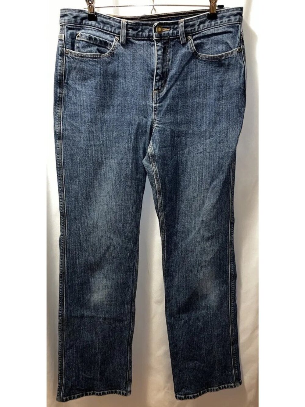 Duluth Jeans Women 10 32x31 Boot Cut Medium Wash 10 Inch Rise 5 Pocket Style